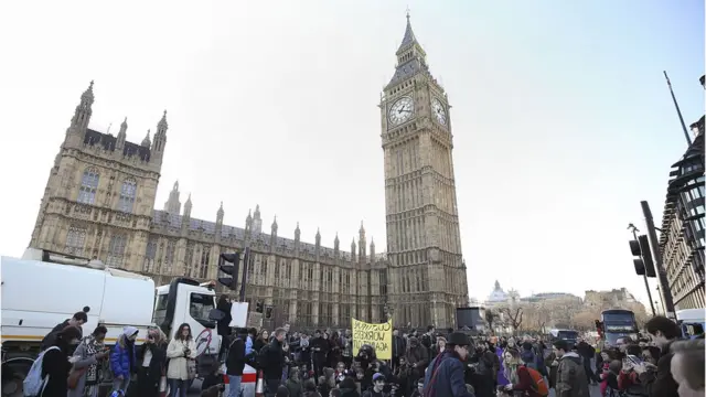 Protest in Parliament Square