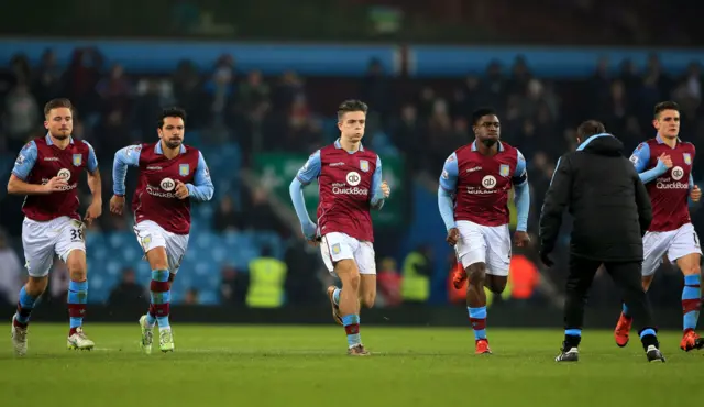 Aston Villa warm-up