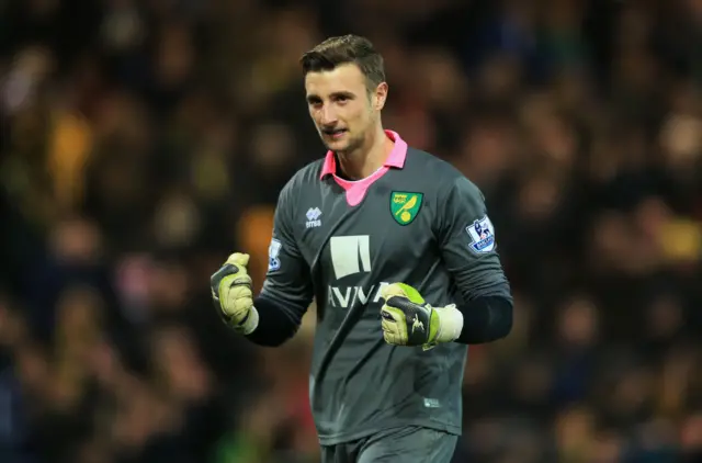 Declan Rudd of Norwich celebrates