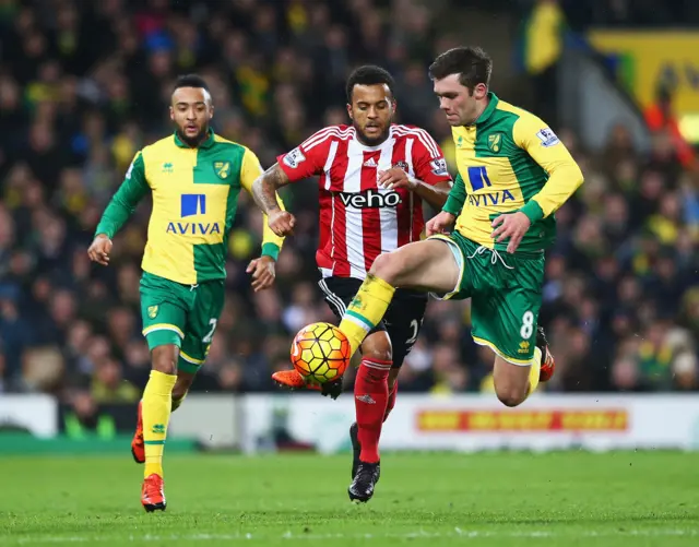 Jonathan Howson in action for Norwich