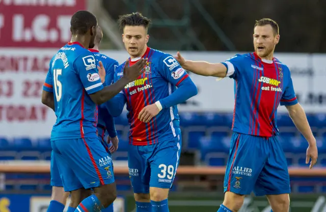 Inverness players celebrating