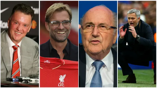 Louis van Gaal, Jurgen Klopp, Sepp Blatter, Jose Mourinho