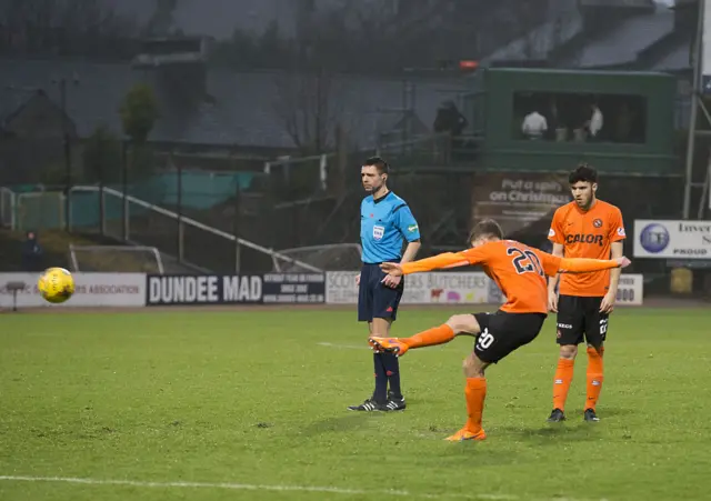 Blair Spittal scores for Dundee United against Dundee