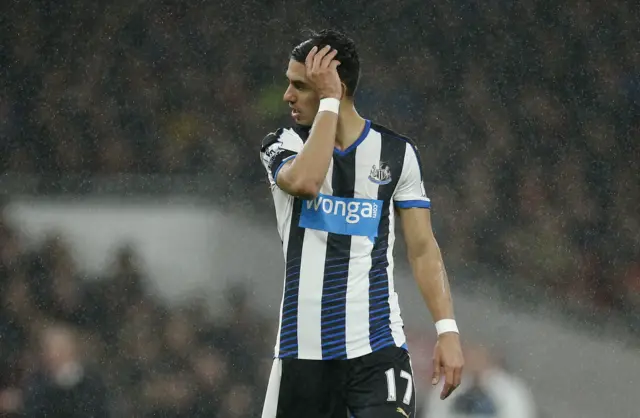 Ayoze Perez looks dejected