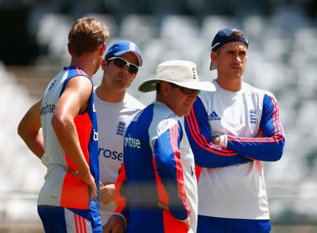 Alastair Cook, Trevor Bayliss and Alex Hales