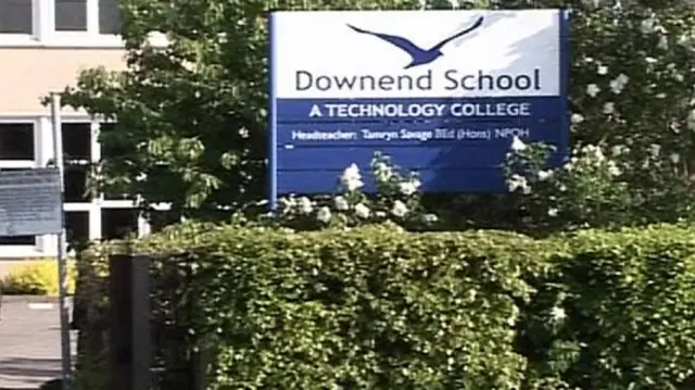 Downend school sign