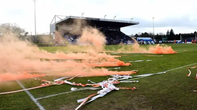 Flares on the pitch