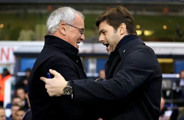 Leicester manager Claudio Ranieri (left) and Spurs boss Mauricio Pochettino