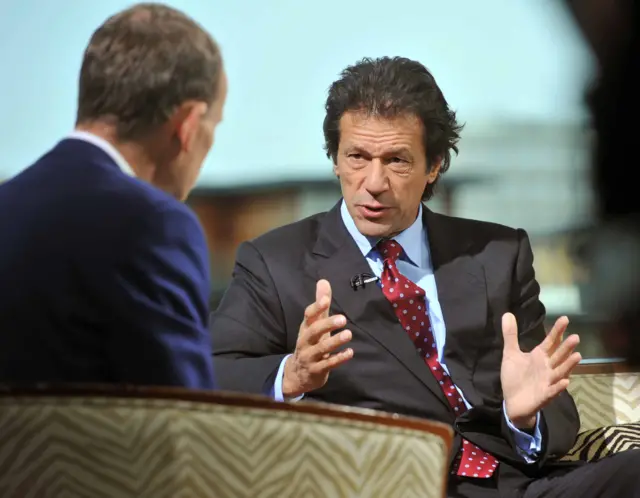 Pakistani cricketer turned politician Imran Khan on the Andrew Marr show Tx 18/9/2011