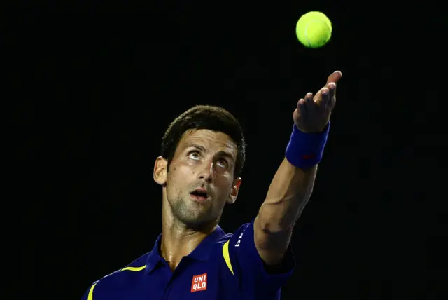 Novak Djokovic of Serbia