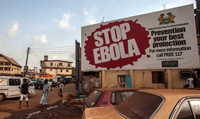 Ebola warning poster in Sierra Leone