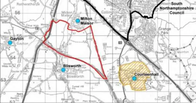 A map showing the rail frieght terminal plans