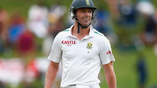 AB de Villiers of South Africa walks