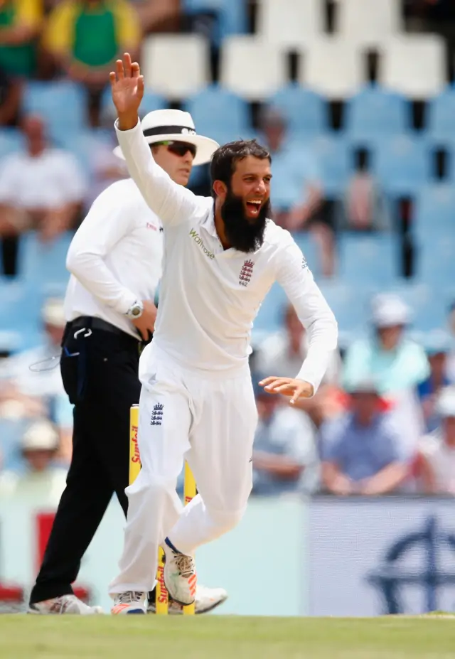 Moeen Ali celebrates