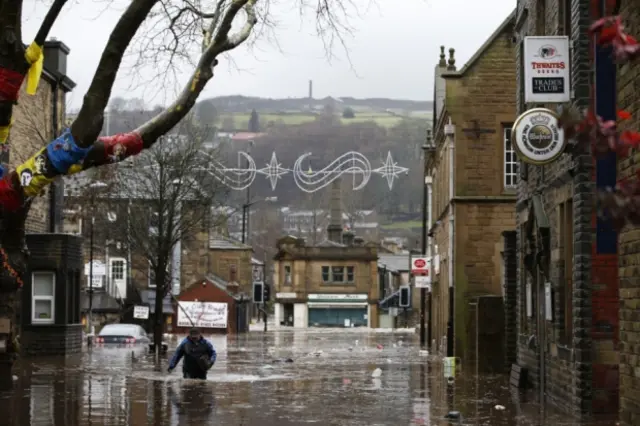 Flooded Hebden Bridge