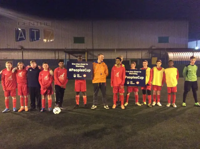 Covents and Covents 2 before the under-14s Fa People's Cup final in Coventry