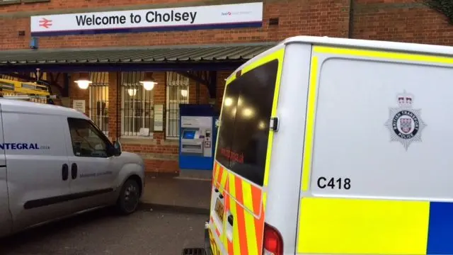 Police at Cholsey station