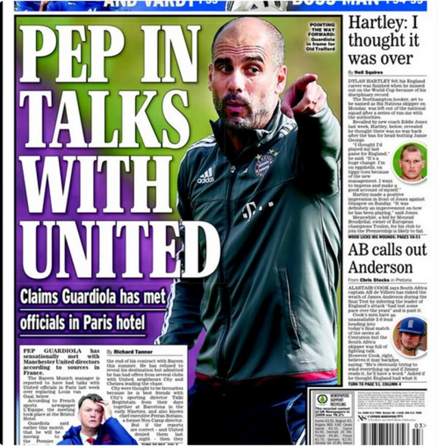 Friday's Daily Express back page