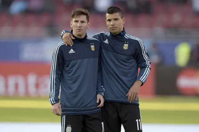 Lionel Messi and Sergio Aguero