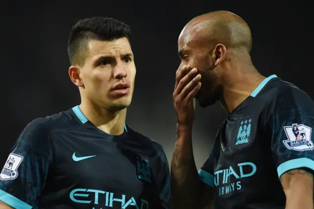 Sergio Aguero and Fabian Delph