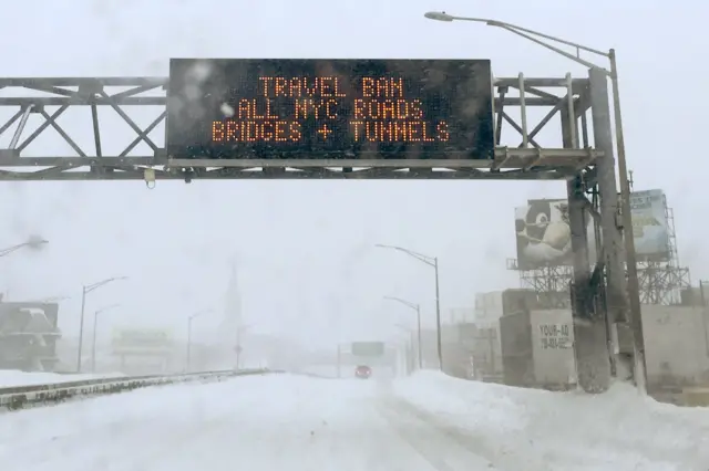 Road sign in New York