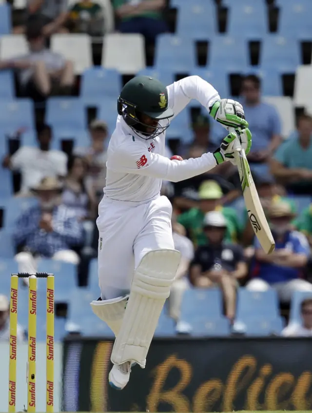 Temba Bavuma in action for South Africa