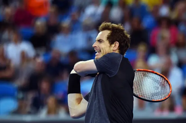 Andy Murray in action