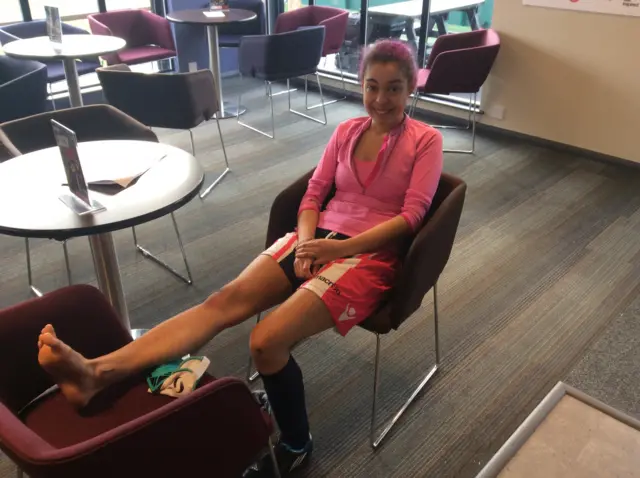 Smiling while injured