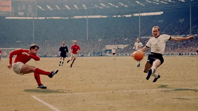 Sir Geoff Hurst in the 1966 World Cup final