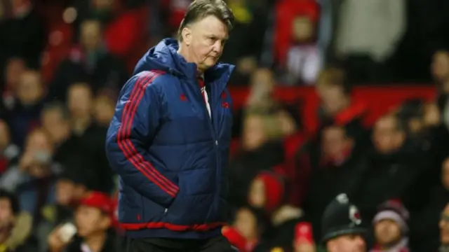 Louis Van Gaal looks dejected