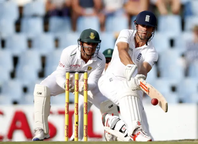 Alastair Cook plays a shot