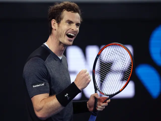 Andy Murray celebrates