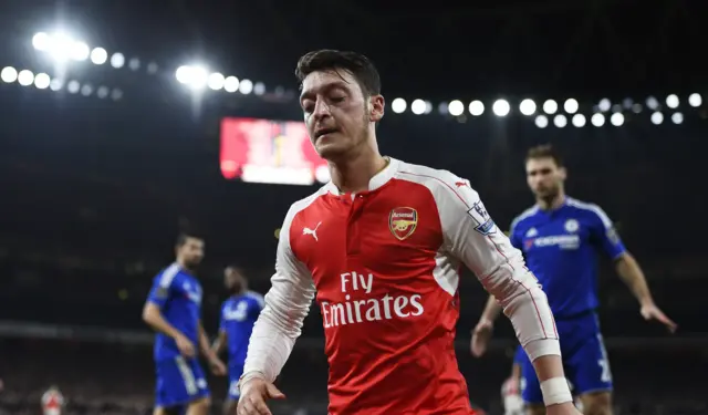 Mesut Ozil looks dejected