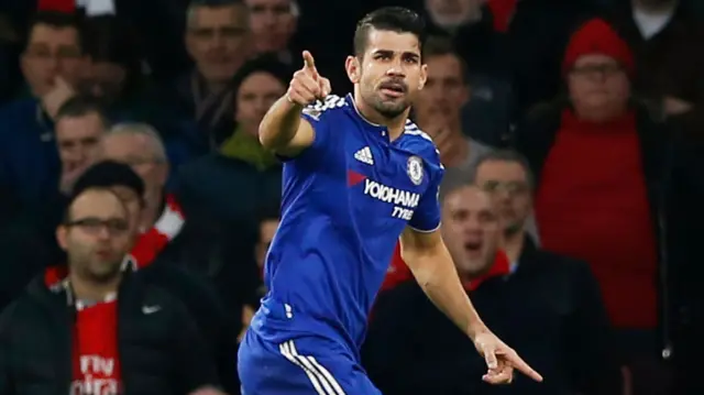 Diego Costa celebrates