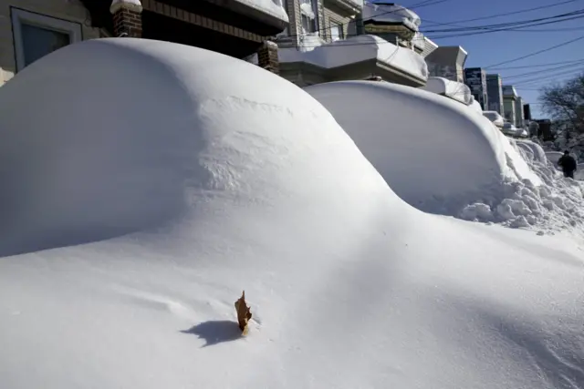 Cars buried in New Jersey