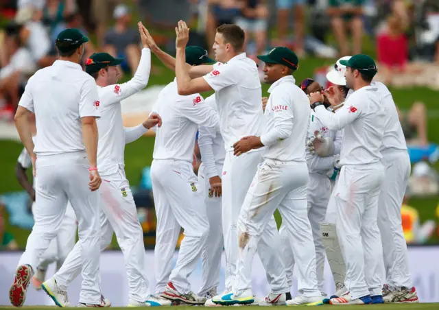 South Africa celebrate