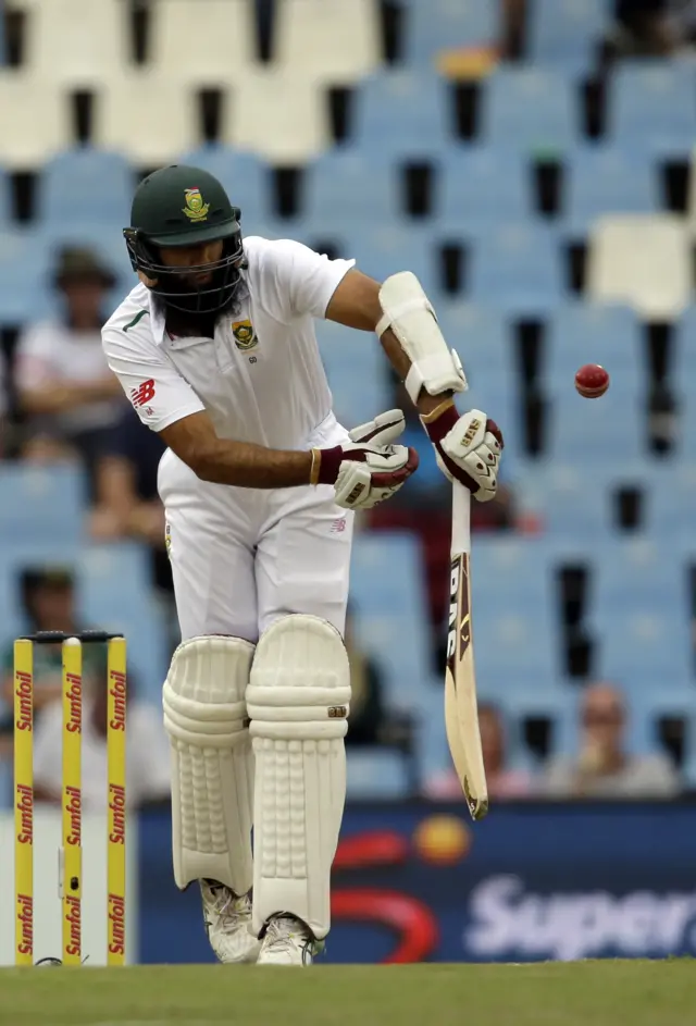 Hashim Amla plays a shot