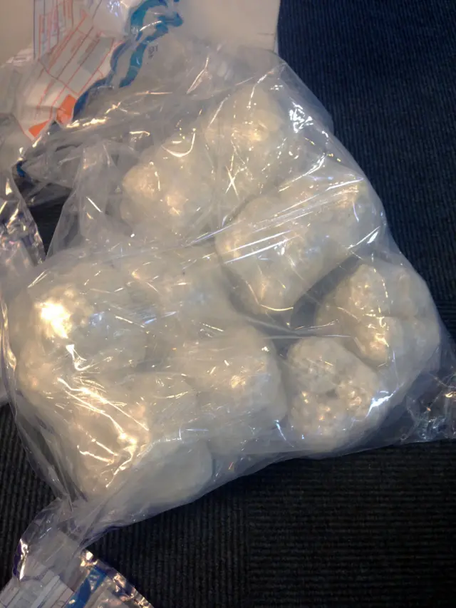 A quantity of seized drugs