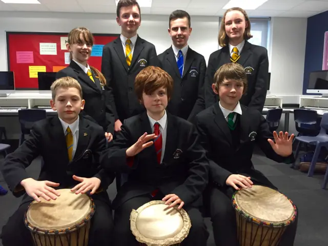 Drummers at Kettering Buccleuch Academy