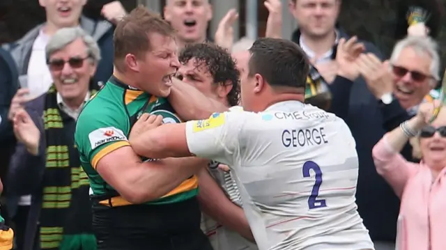 Dylan Hartley and Jamie George