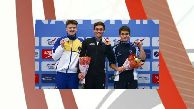 Matty Lee, Tom Daley and Daniel Goodfellow. Pic: Getty Images