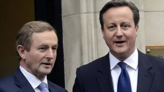 Enda Kenny and David Cameron were speaking after they met at Downing Street