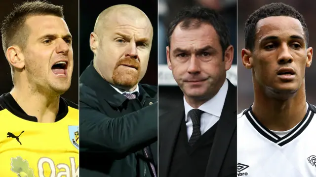 Tom Heaton, Sean Dyche, Paul Clement, Thomas Ince