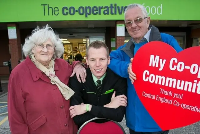 Erdington Methodist Church members Pam Harries and Gerald Peel (right) celebrate the £1,000 funding for new café chairs with Central England Co-operative customer team leader Dave Moseley. Read more: http://www.suttoncoldfieldobserver.co.uk/Erdington-Methodist-Church-receives-1-000-funding/story-28607192-detail/story.html#ixzz3yMDkAzZM Follow us: @SuttonObserver on Twitter | sutton.coldfield.observer.official on Facebook