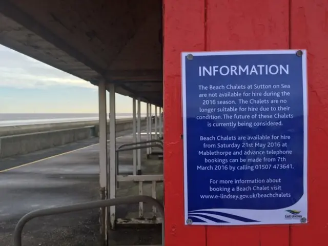 Beach huts in Sutton on Sea