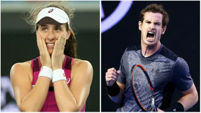 Johanna Konta and Andy Murray