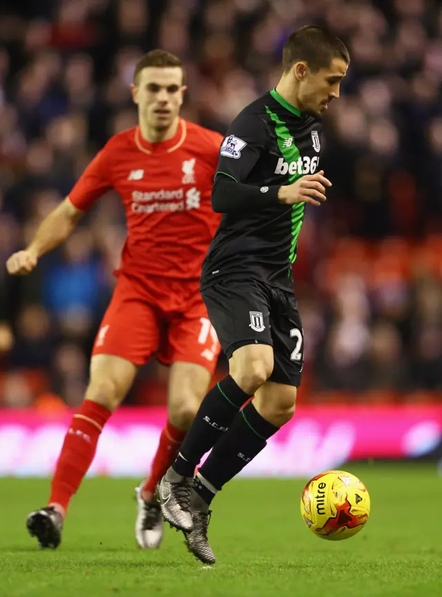 Stoke midfielder Bojan