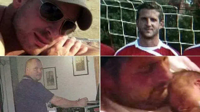 (clockwise from top left) Daniel Hazelton, Adam Taylor, Thomas Hazelton, Peter Johnson