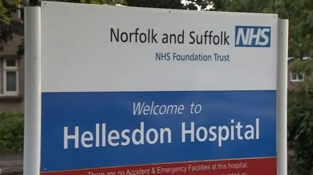 Sign for Norfolk and Suffolk NHS Foundation Trust at Hellesdon Hospital