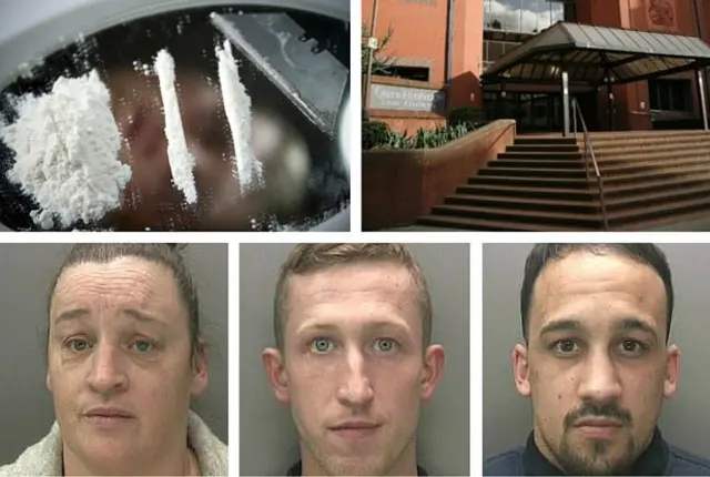 Sharon McKeown, Danny Stenson and Reece Doulay were all jailed at Birmingham Crown Court